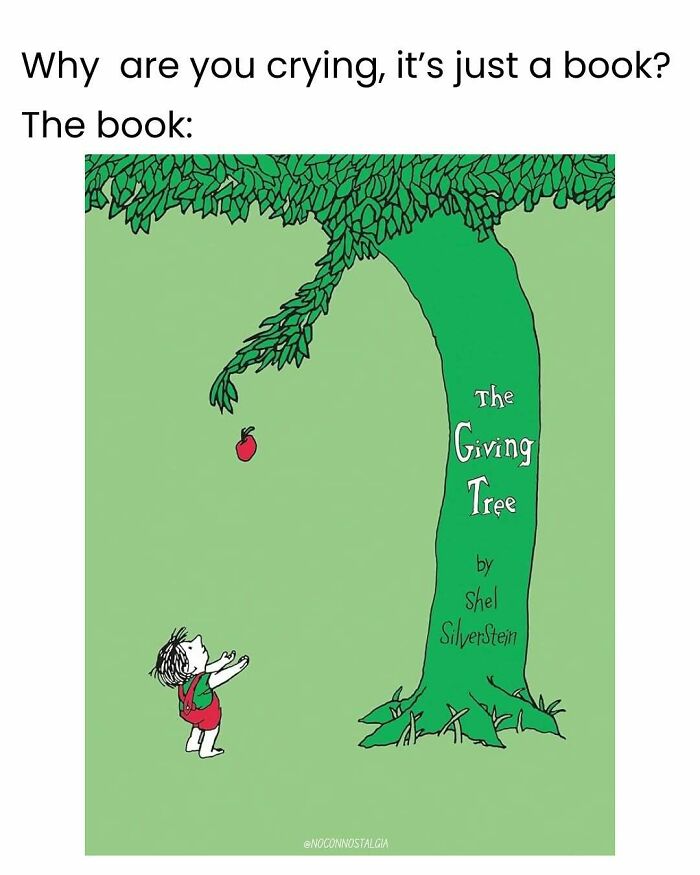 The Giving Tree book cover, a classic that brings nostalgia to people who experienced the magic of the '90s and '00s.
