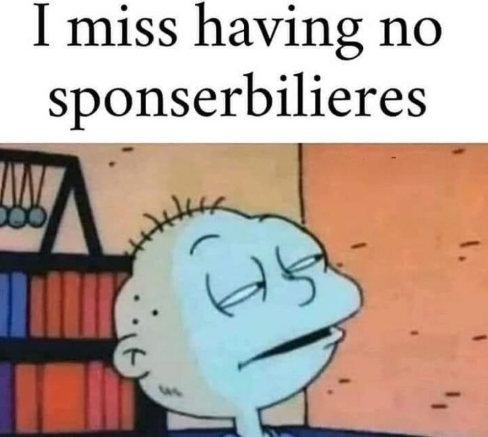 A cartoon character thinking, a pure nostalgia gem reflecting on good old Saturday mornings.