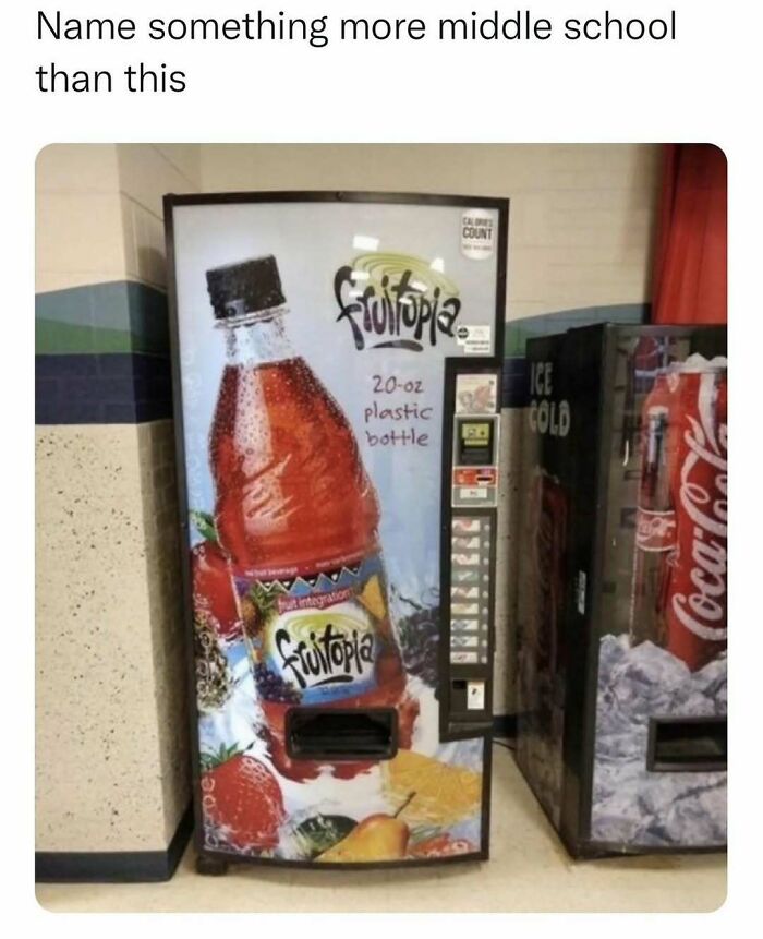 Fruitopia vending machine, a nostalgic sight for people who experienced the magic of the 90s and 00s.
