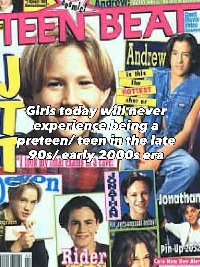 A Teen Beat magazine cover, a nostalgia gem for preteen/teens from the late 90s/early 2000s, like Saturday mornings.