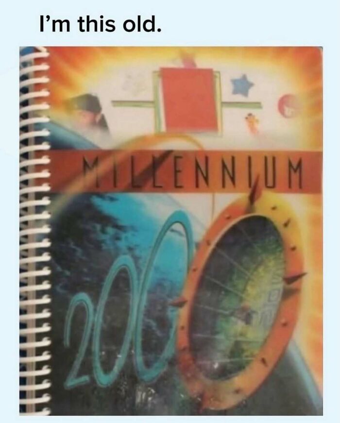 A spiral-bound notebook with the word Millennium and the year 2000, representing pure nostalgia gems.