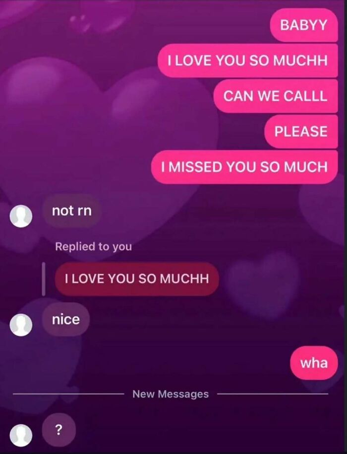 A text message conversation showing a rejection, a relatable meme that might change your mood.