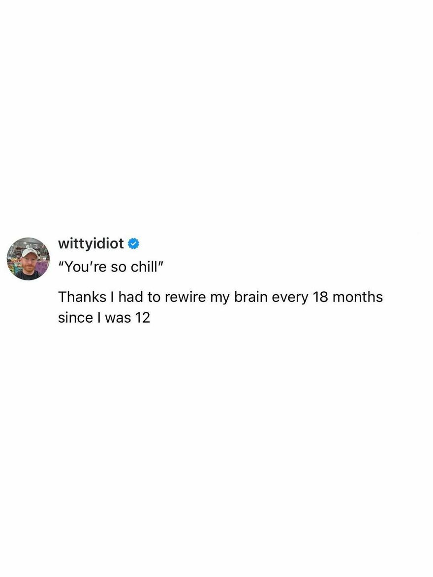 Comedian shares hilariously unfiltered takes on life about rewiring his brain to be chill.