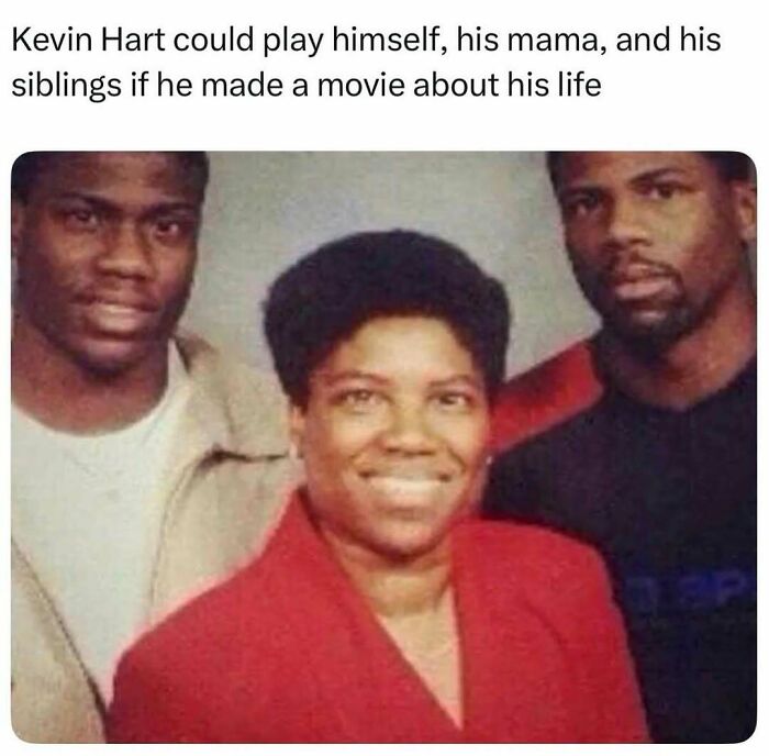 Kevin Hart and his family, inspiring good vibes in pop culture posts.