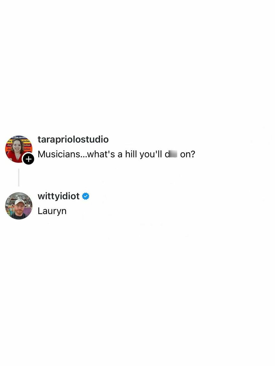 Comedian wittyidiot shares hilariously unfiltered takes on life by answering a musician's question with Lauryn.