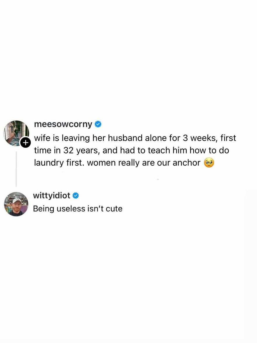 A comedian's post shares hilariously unfiltered takes on life about a husband learning to do laundry.