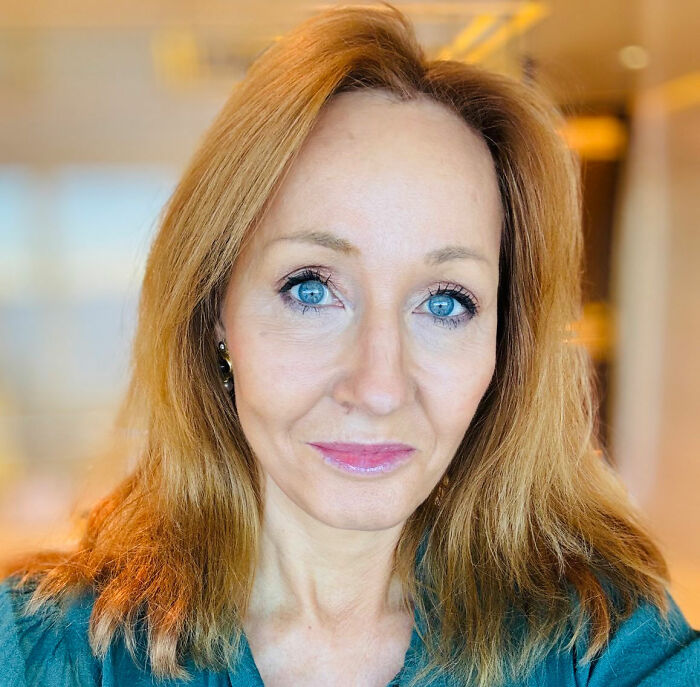 J.K. Rowling, the author of Harry Potter, connected to Rupert Grint's iconic role. J.K. Rowling, the author of Harry Potter, connected to Rupert Grint's iconic role.