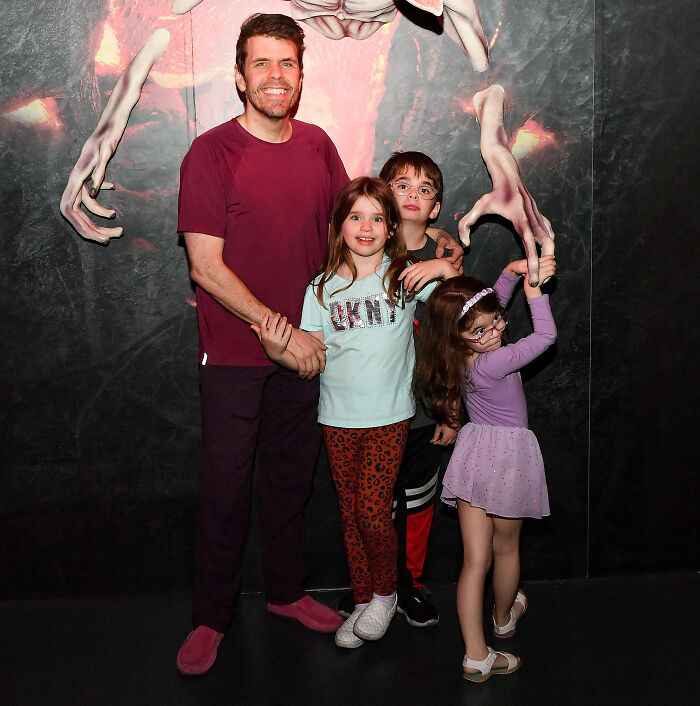 Perez Hilton with his children, smiling, away from his hospital bed after the horrifying livestream revealed. Perez Hilton with his children, smiling, away from his hospital bed after the horrifying livestream revealed.