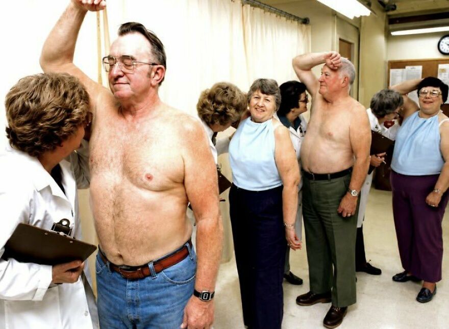 People engaging in weird side hustles to make extra dough, arms raised for inspection.