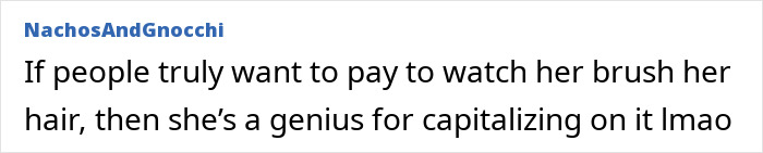 A social media comment about a Harry Potter star turned adult creator capitalizing on her content. A social media comment about a Harry Potter star turned adult creator capitalizing on her content.