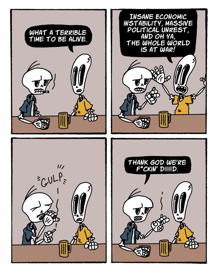 I Love Dark Humor, And These 24 Comics By Caleb Henshaw Caught Me Completely Off Guard