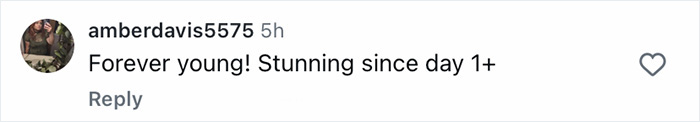 A social media comment praising Carmen Electra's stunning and youthful appearance. A social media comment praising Carmen Electra's stunning and youthful appearance.
