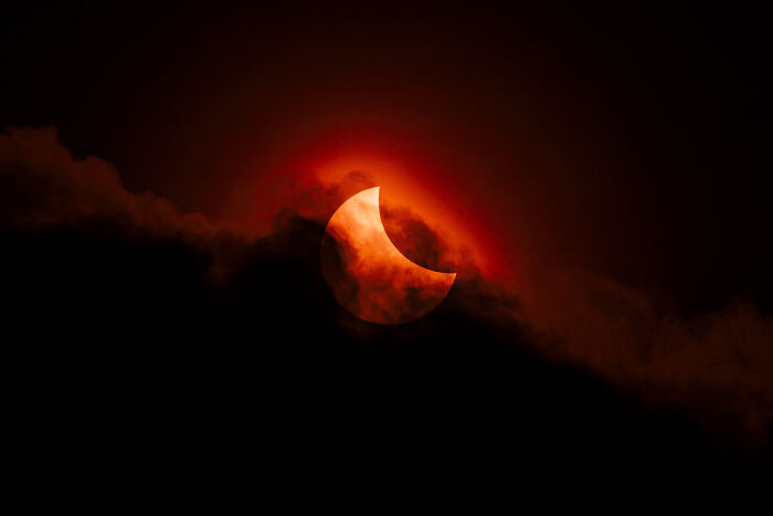 Dramatic astronomy photo of a solar eclipse, a stunning ZWO shortlist image from 2026.