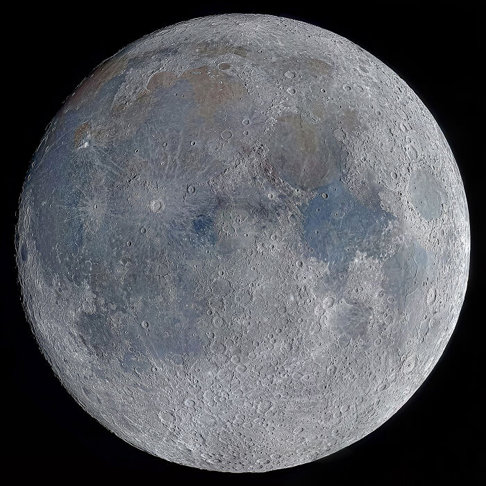 Detailed astronomy photo of the Moon's surface, showcasing craters and lunar features, a breathtaking universe view.