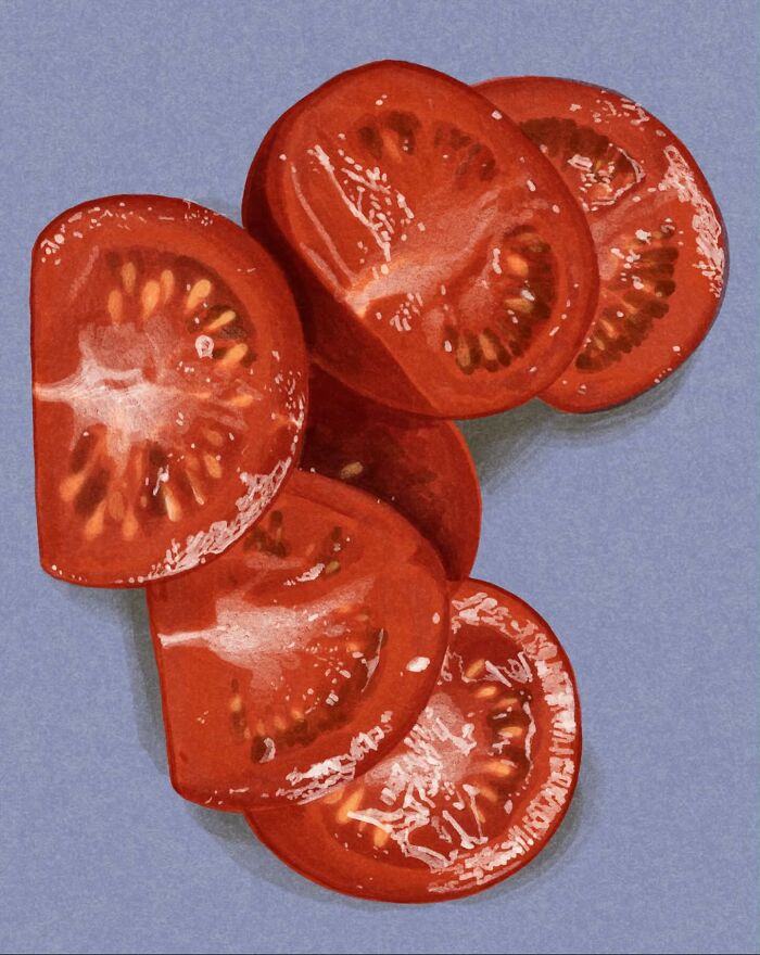 This Artist Turns Everyday Food Into Incredibly Realistic Digital Paintings (30 Pics)
