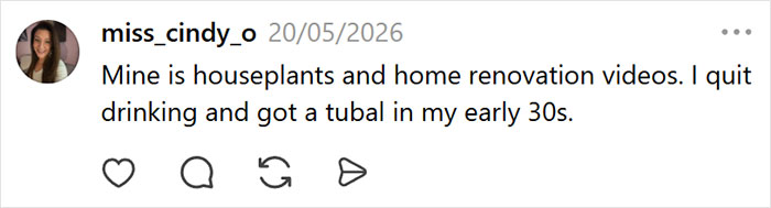 A social media post from a millennial about their crisis hobbies: houseplants and home renovation videos. A social media post from a millennial about their crisis hobbies: houseplants and home renovation videos.