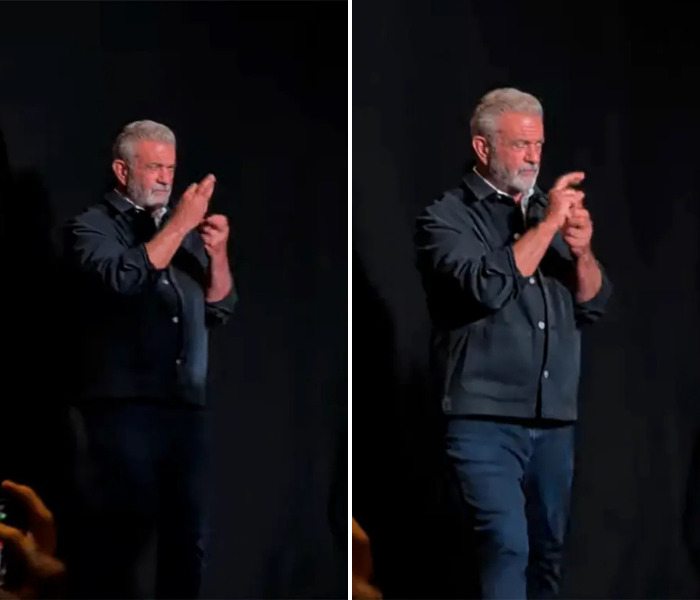 Mel Gibson facing furious backlash for mocking deaf interpreter at Fan Expo, demonstrating sign language. Mel Gibson facing furious backlash for mocking deaf interpreter at Fan Expo, demonstrating sign language.