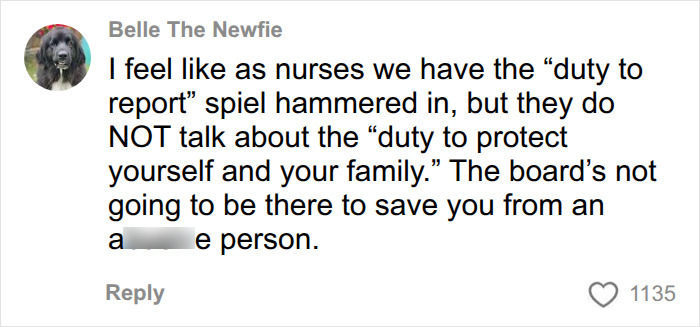 A nurse's social media post about discovering a husband's cheating and needing to protect family, related to private investigator work. A nurse's social media post about discovering a husband's cheating and needing to protect family, related to private investigator work.