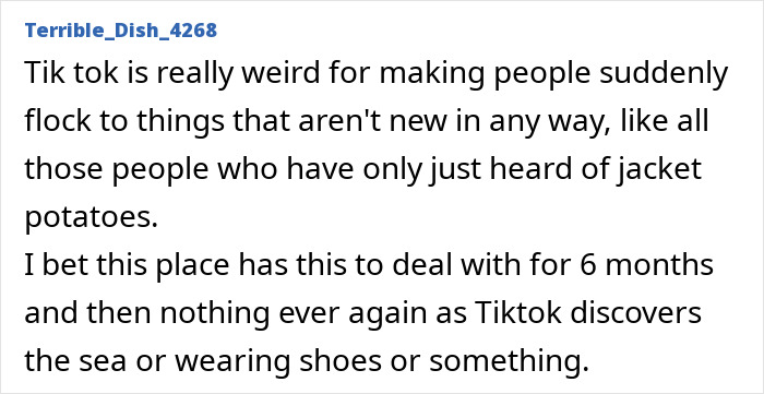 A comment about TikTok driving tourists to the world's most beautiful village with unusual strategy. A comment about TikTok driving tourists to the world's most beautiful village with unusual strategy.