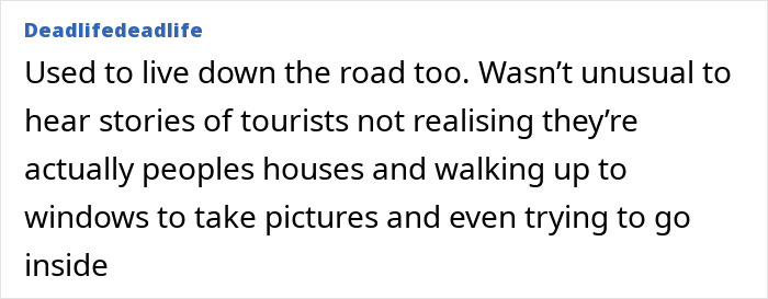 A comment on tourists in the world's most beautiful village, highlighting their unusual behavior. A comment on tourists in the world's most beautiful village, highlighting their unusual behavior.