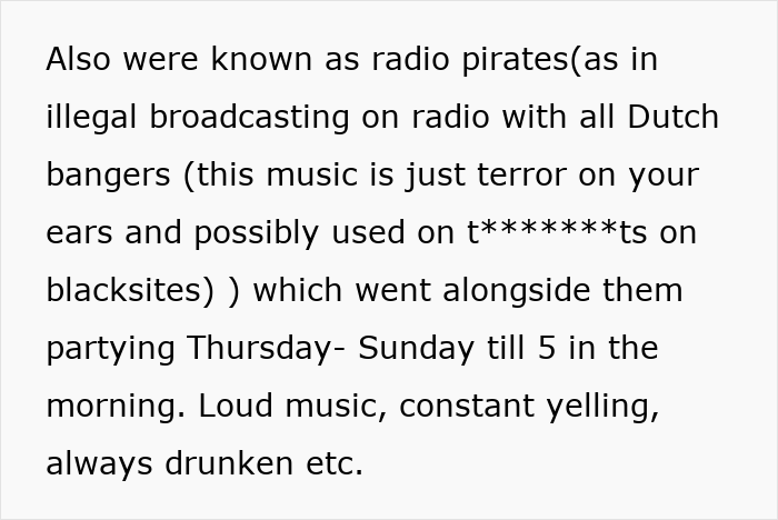 Text snippet explaining illegal antenna use for radio broadcasting and loud parties, mentioning illegal antenna. Text snippet explaining illegal antenna use for radio broadcasting and loud parties, mentioning illegal antenna.
