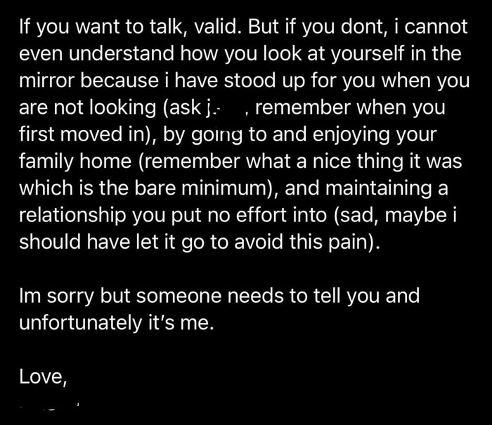 More hurtful messages showing a friendship ending after a bachelorette date dispute. More hurtful messages showing a friendship ending after a bachelorette date dispute.