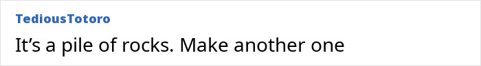 A comment from TediousTotoro dismissing the site as a pile of rocks, prompting Harry Potter fans to reroute a $500M undersea cable.