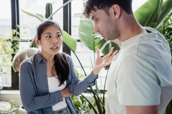 A couple arguing, one of the ridiculous reasons people stopped speaking.