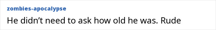 A comment by zombies-apocalypse calling it rude that the passenger asked how old the other person was regarding chewing with mouth open.