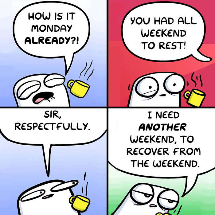 42 Humorous Comics Of A Marshmallow Navigating Everyday Life By Adam Foreman (New Pics)
