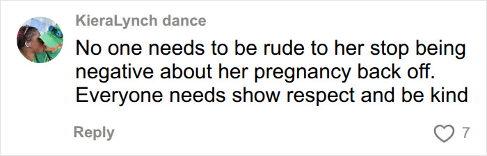 A comment advocating for kindness and respect toward Anne Hathaway amid pregnancy speculation. A comment advocating for kindness and respect toward Anne Hathaway amid pregnancy speculation.