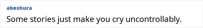 A comment expressing emotional impact of the strength athlete's story after losing arms and legs.