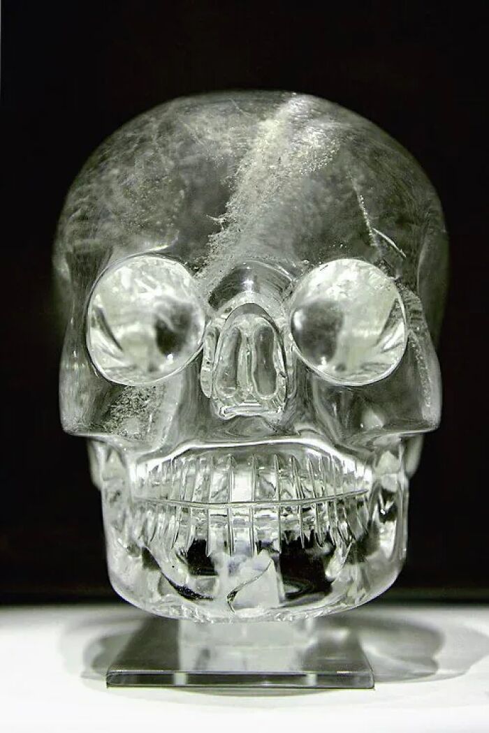 A Quartz Crystal Skull Of The Type Once Claimed To Be Ancient Maya, British Museum Collection