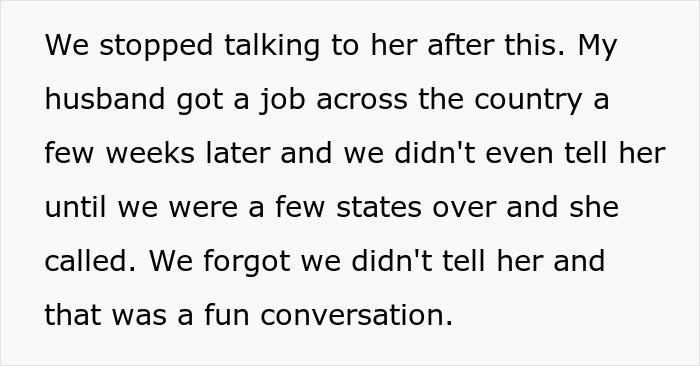 Parents move across the country after MIL skips grandson's first birthday; they didn't tell her about the move. Parents move across the country after MIL skips grandson's first birthday; they didn't tell her about the move.