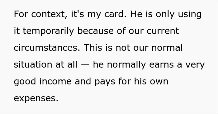 A woman blocks a card to teach her fiancé a lesson about cleaning after the store flags it as stolen. A woman blocks a card to teach her fiancé a lesson about cleaning after the store flags it as stolen.