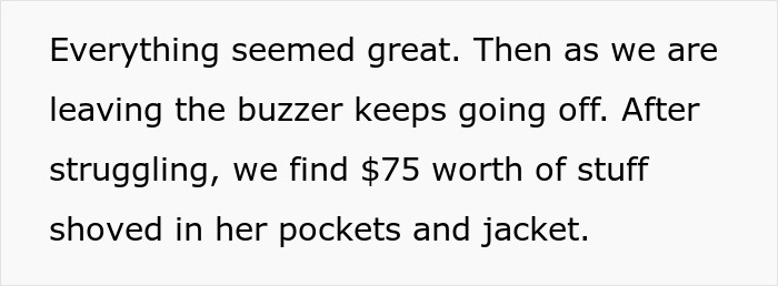 Text snippet detailing husband's kid getting caught with $75 worth of stolen stuff, causing family drama. Text snippet detailing husband's kid getting caught with $75 worth of stolen stuff, causing family drama.