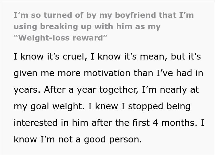 Woman Uses Her Disgust With Her Boyfriend As Inspiration To Lose Weight Woman Uses Her Disgust With Her Boyfriend As Inspiration To Lose Weight