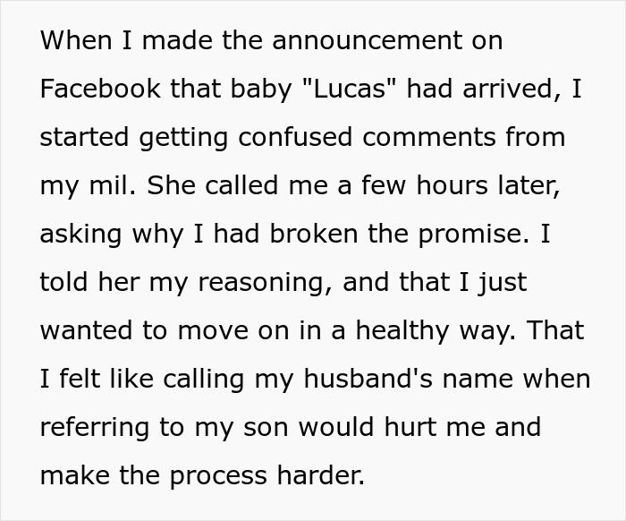 Widow Refuses To Honor Promise To Name Baby After Husband, Grieving MIL Livid And Confronts Her