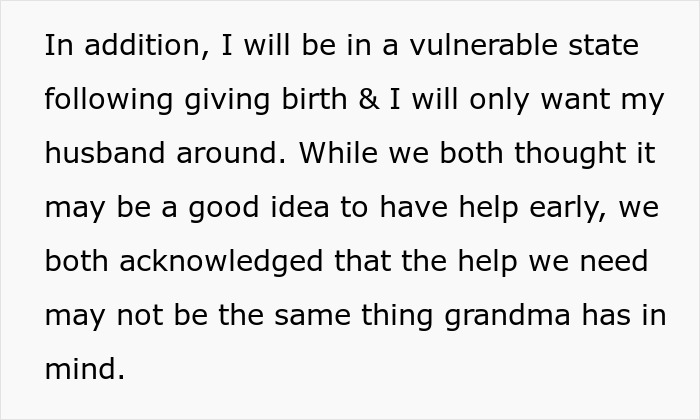 MIL Wants 20 Days With Newborn, Pregnant DIL Says Her Recovery Comes First And Cancels The Visit MIL Wants 20 Days With Newborn, Pregnant DIL Says Her Recovery Comes First And Cancels The Visit