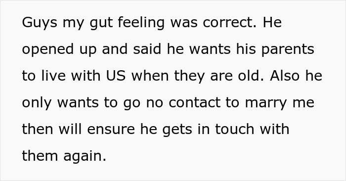 Woman Learns Fiancé Plans To Move Parents In When They’re Older, Decides She Won’t Stick Around For It Woman Learns Fiancé Plans To Move Parents In When They’re Older, Decides She Won’t Stick Around For It