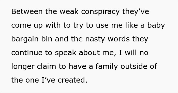 A woman admits she is happy her toxic sis is infertile, stating she will no longer claim her family. A woman admits she is happy her toxic sis is infertile, stating she will no longer claim her family.