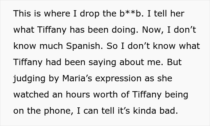 Babysitter reveals aunt's bullying in her own language, causing a harsh reality check.