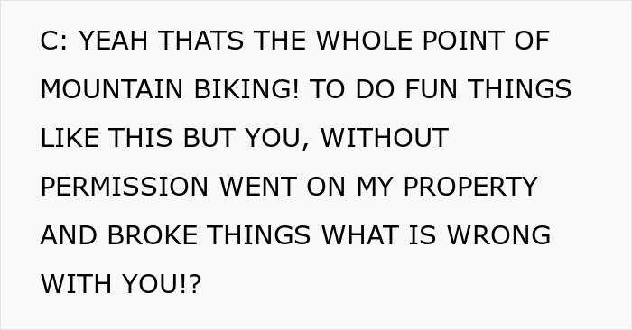 “Karen” Blocks Private Bike Trail Like She Owns The Place, Changes Tune When Actual Owner Appears “Karen” Blocks Private Bike Trail Like She Owns The Place, Changes Tune When Actual Owner Appears