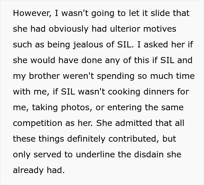 The wife's jealousy and ulterior motives, stemming from SIL's interaction, lead to the eventual secret police call and deportation.