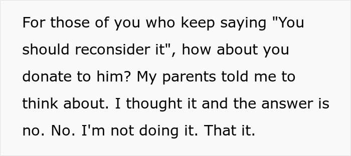 A screenshot showing text where an adopted teen refuses demand, stating, No. I'm not doing it. A screenshot showing text where an adopted teen refuses demand, stating, No. I'm not doing it.
