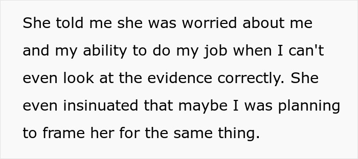 Text detailing a wife's concern and insinuation towards her husband about the criminal trial.