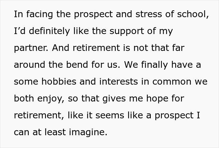 Wife seeks support from her hubby for future plans and shared interests, easing the edge from his questions. Wife seeks support from her hubby for future plans and shared interests, easing the edge from his questions.
