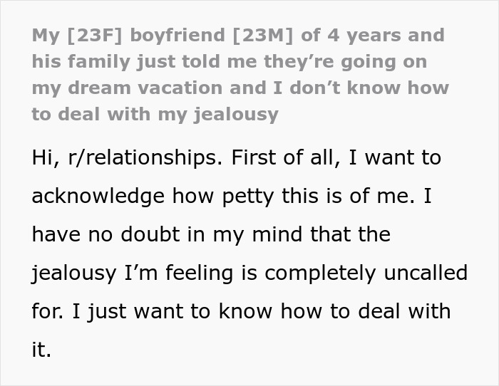 Screenshot of text about a woman uncovering a cruel plan and her boyfriend's family rubbing her dream in her face. Screenshot of text about a woman uncovering a cruel plan and her boyfriend's family rubbing her dream in her face.