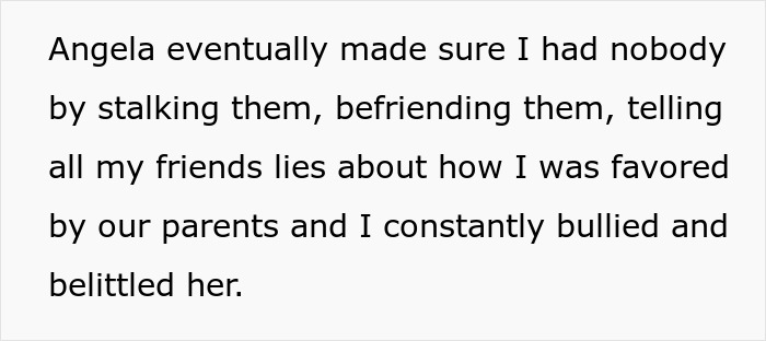 Woman happy her toxic sis is infertile, detailing how the sister damaged relationships and reputation. Woman happy her toxic sis is infertile, detailing how the sister damaged relationships and reputation.