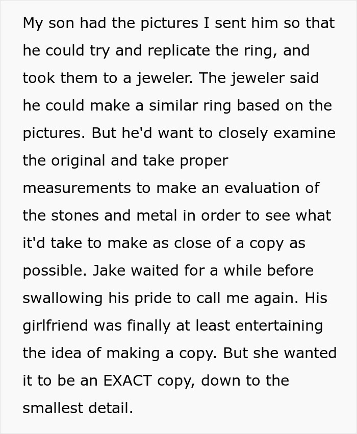 Son attempts to replicate a family heirloom ring for a proposal, causing family drama. Son attempts to replicate a family heirloom ring for a proposal, causing family drama.